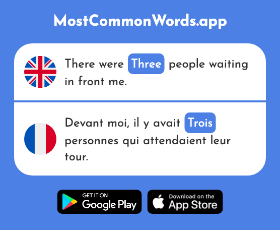 Three - Trois (The 115th Most Common French Word)