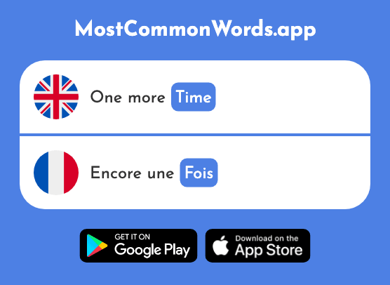Time, times - Fois (The 49th Most Common French Word)