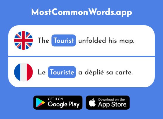 Tourist - Touriste (The 2653rd Most Common French Word)