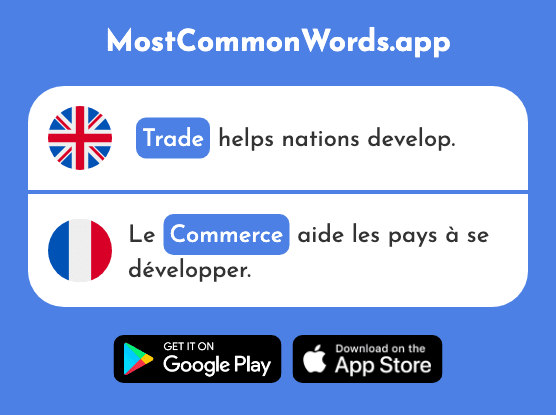 Trade, commerce - Commerce (The 934th Most Common French Word)