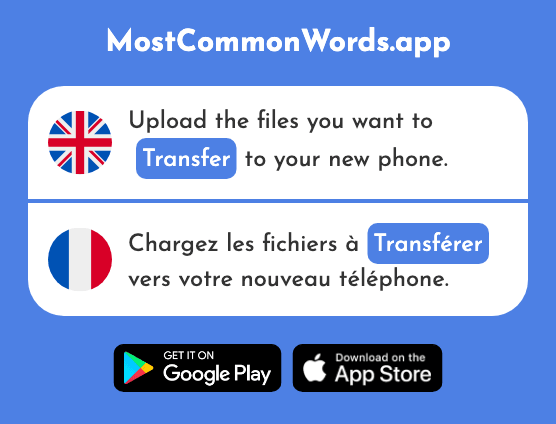 Transfer - Transférer (The 2128th Most Common French Word)