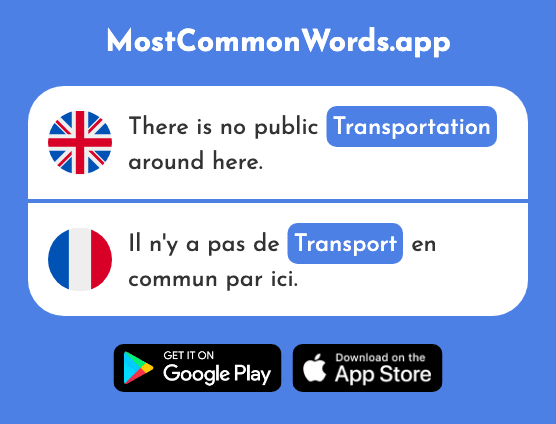 Transportation - Transport (The 935th Most Common French Word)