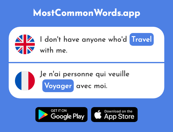 Travel - Voyager (The 2194th Most Common French Word)