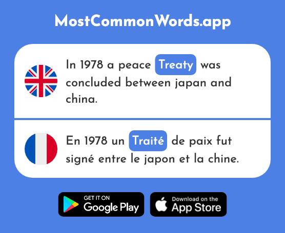 Treaty - Traité (The 1249th Most Common French Word)