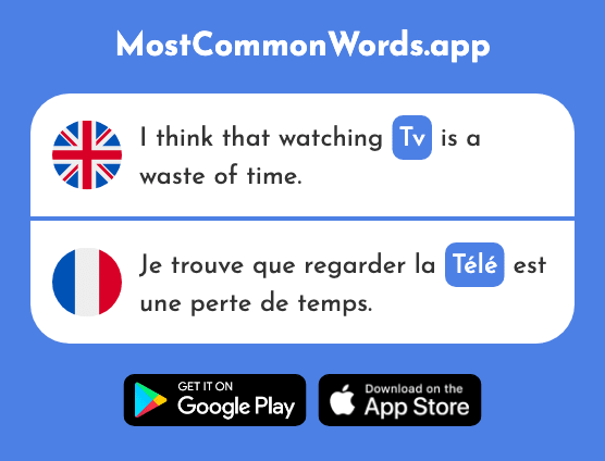 Tv - Télé (The 2746th Most Common French Word)