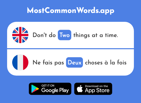 Two - Deux (The 41st Most Common French Word)