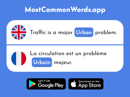 Urban - Urbain (The 2215th Most Common French Word)