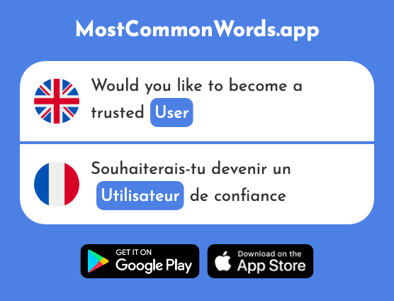 User - Utilisateur (The 2523rd Most Common French Word)