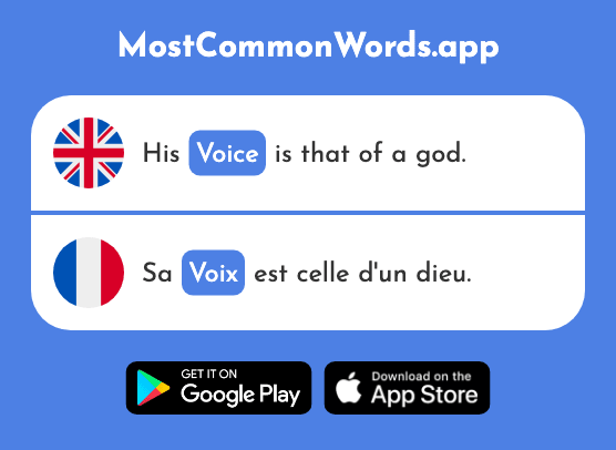 Voice - Voix (The 414th Most Common French Word)