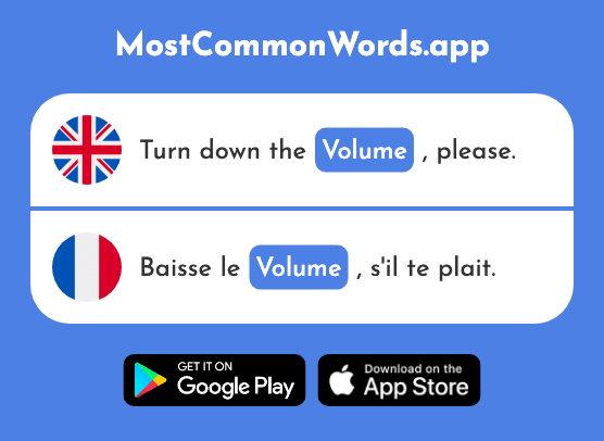 Volume - Volume (The 1640th Most Common French Word)