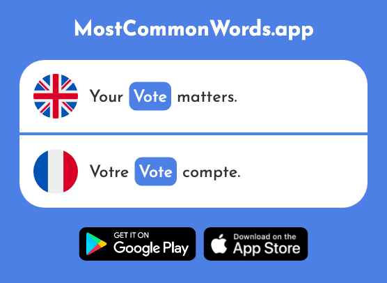 Vote - Vote (The 1046th Most Common French Word)
