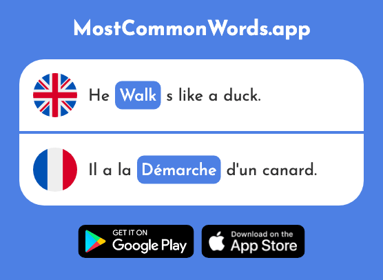 Walk, process - Démarche (The 1638th Most Common French Word)