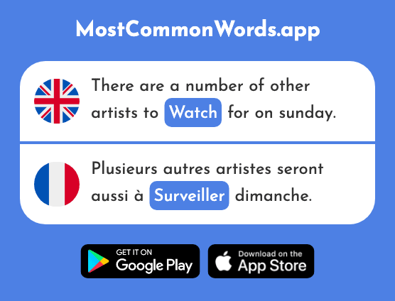 Watch - Surveiller (The 1297th Most Common French Word)