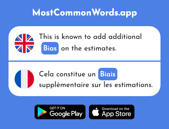 Way, device, bias - Biais (The 2439th Most Common French Word)