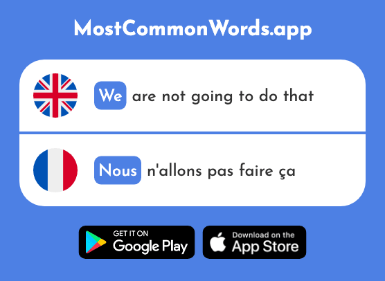 We, us - Nous (The 31st Most Common French Word)