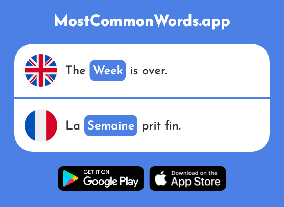 Week - Semaine (The 245th Most Common French Word)