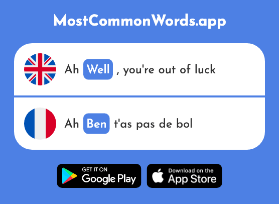 Well - Ben (The 2010th Most Common French Word)
