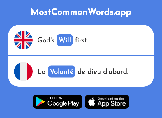 Will - Volonté (The 525th Most Common French Word)