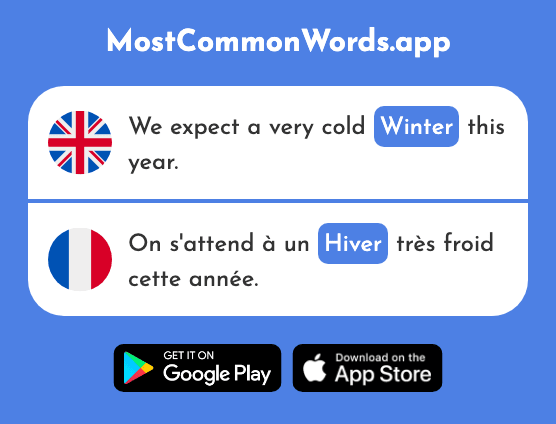 Winter - Hiver (The 1586th Most Common French Word)