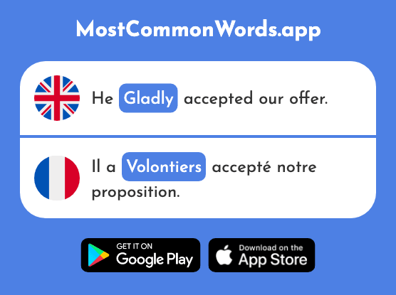 With pleasure, willingly, gladly - Volontiers (The 2742nd Most Common French Word)