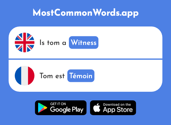Witness - Témoin (The 1055th Most Common French Word)