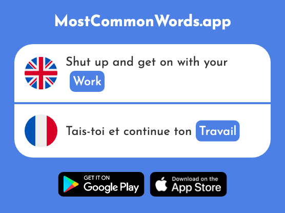 Work - Travail (The 153rd Most Common French Word)