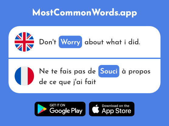 Worry, concern - Souci (The 1556th Most Common French Word)