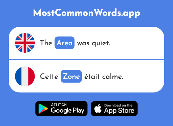 Zone, area - Zone (The 860th Most Common French Word)
