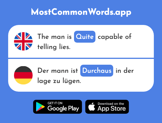 Absolutely, quite - Durchaus (The 855th Most Common German Word)