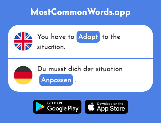 Adjust, adapt - Anpassen (The 1915th Most Common German Word)