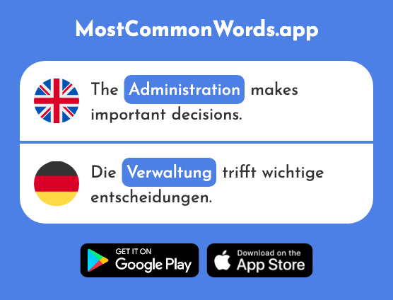Administration - Verwaltung (The 2245th Most Common German Word)