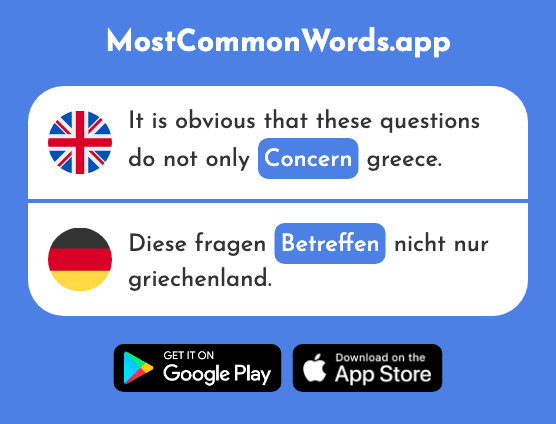 Affect, concern - Betreffen (The 416th Most Common German Word)