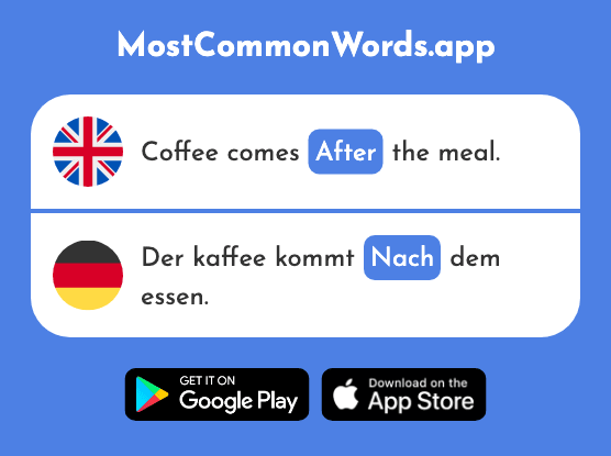 After, toward - Nach (The 34th Most Common German Word)