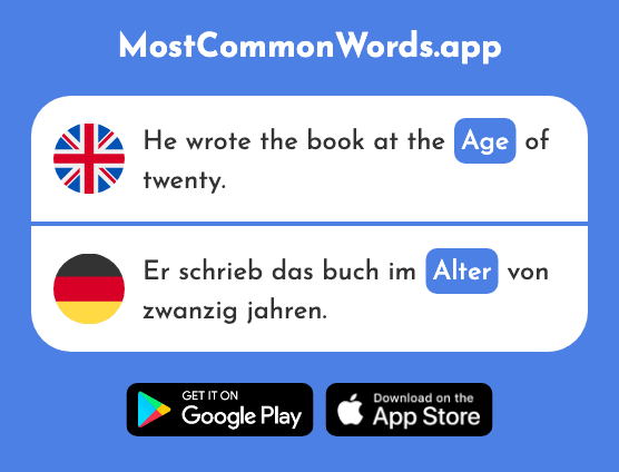 Age - Alter (The 775th Most Common German Word)