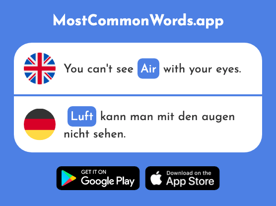 Air - Luft (The 487th Most Common German Word)