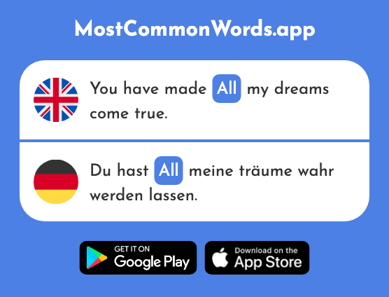All - All (The 36th Most Common German Word)