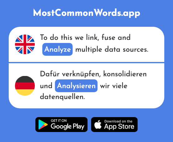 Analyze - Analysieren (The 2292nd Most Common German Word)