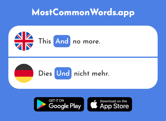 And - Und (The 2nd Most Common German Word)