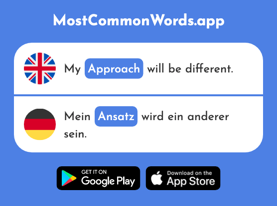 Approach, attempt - Ansatz (The 1037th Most Common German Word)