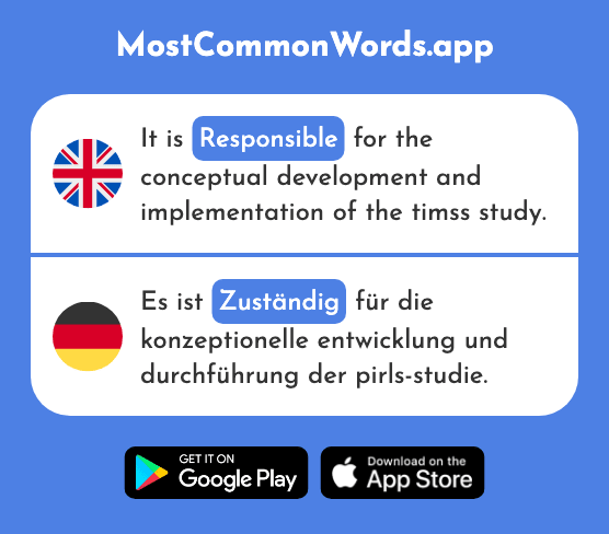 Appropriate, responsible - Zuständig (The 1429th Most Common German Word)