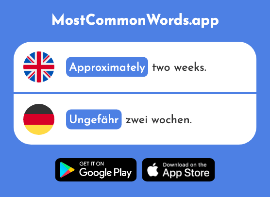 Approximately - Ungefähr (The 1458th Most Common German Word)