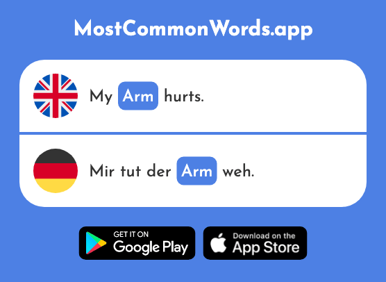 Arm - Arm (The 527th Most Common German Word)