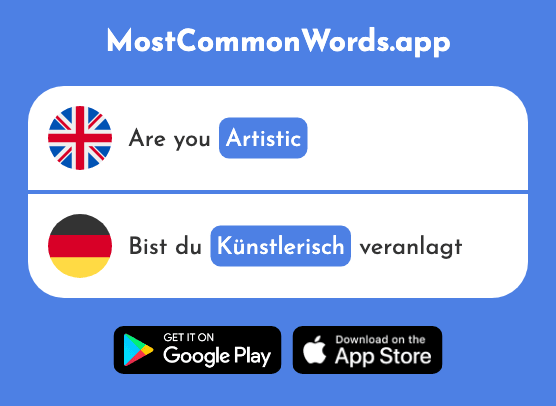 Artistic - Künstlerisch (The 2222nd Most Common German Word)