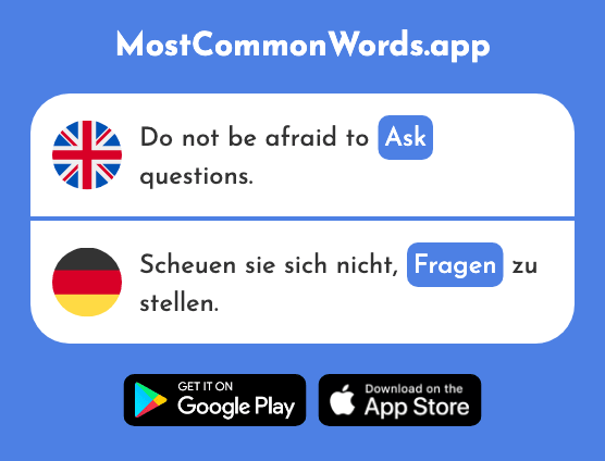 Ask - Fragen (The 153rd Most Common German Word)