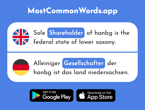 Associate, shareholder - Gesellschafter (The 2477th Most Common German Word)