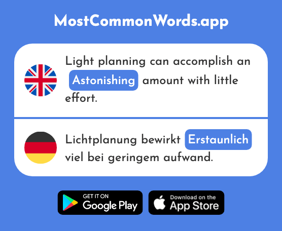 Astonishing - Erstaunlich (The 2385th Most Common German Word)