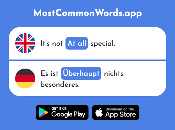 At all, generally - Überhaupt (The 279th Most Common German Word)