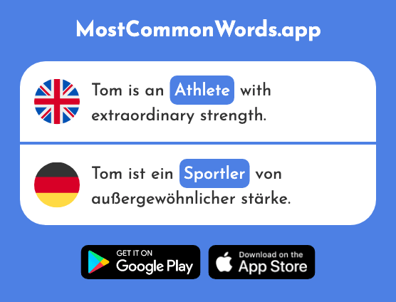 Athlete - Sportler (The 2565th Most Common German Word)
