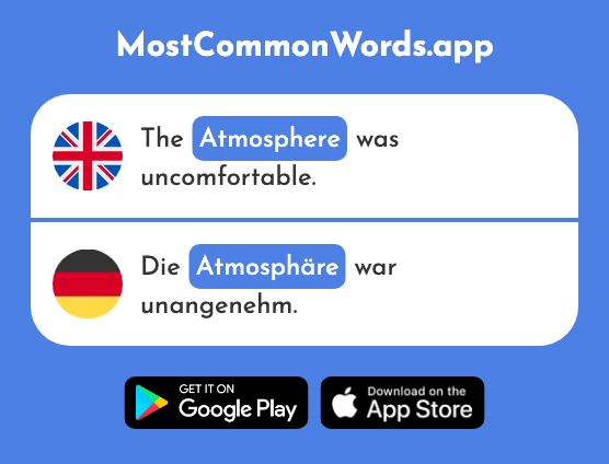 Atmosphere - Atmosphäre (The 2423rd Most Common German Word)