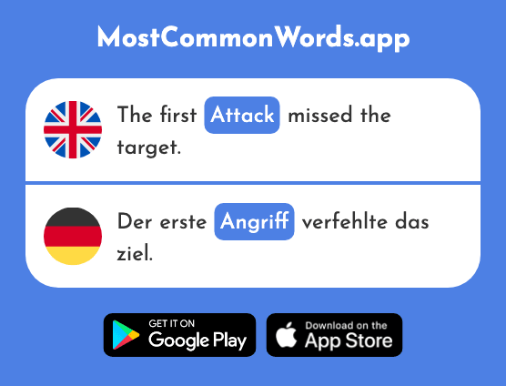 Attack - Angriff (The 1489th Most Common German Word)